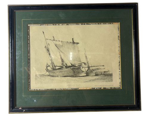 Etching sandgate boats - boats, by