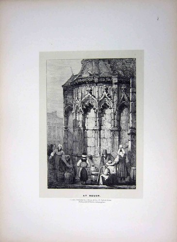 Original old antique print - antique,